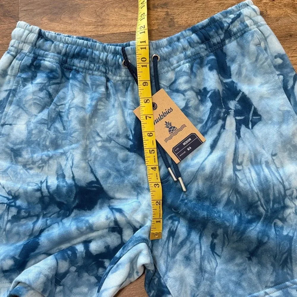 pair of tie-dye tie-waist loungewear shorts by Chubbies